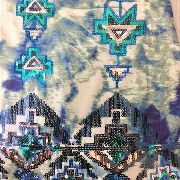 EXPRESS Sequin Mini Skirt with lining - Picture 2 of 5